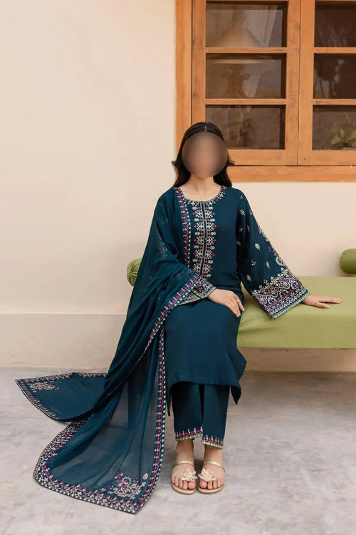 Pakistani Embroidered Kurta Set with Dupatta