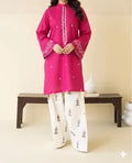Pink Embroidered Lawn Shirt & Cotton Trouser Set 2pc